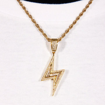 Baguette Iced Lightning Pendant ZUU KING